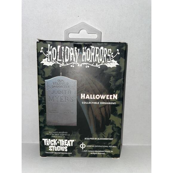 TOTS Halloween 1978 Holiday Horrors Ornament Judith Myers Tombstone NEW - Picture 2 of 3